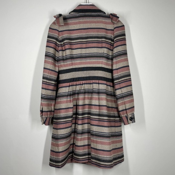 ANTHROPOLOGIE Elevenses Pattern Maker's Striped Coat 2 - Picture 5 of 13